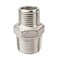 LOZOME 12 x 38 Male Hex Nipple Threaded Reducer Connector Pipe Fitting AdapterStainless Steel 304 NPT