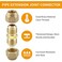 Timsec 12Inch AC Pipe Joint Connectors Free Welding Brass Pipe Coupler Adapters for Air Conditioning Copper Pipe Connection including 2Pcs Flare Nuts Works for Butt Copper Tube Diameter 12 or 127mm