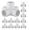 TianTianUp 12Pack 34 inch 5 Way PVC Fitting Elbow Furniture Grade Pipe Connector for DIY PVC Shelf Greenhouse Support Structure Frame