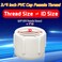 Boltigen 15 Pack PVC Fittings End Cap 34 Inch NPT Threaded PVC Plug Adapter Schedule 40 Furniture Grade Pipe Connector Socket For DIY Garden Shelf