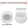 Lswteiz 15Pack 1 Inch Female PVC Pipe End Cap 1 Inch Female Threaded Plug Adapter SCH 40 PVC Pipe threaded Cap Fitting 1 PVC Pipe Female Plug Socket for Plumbing Water Line White