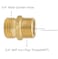 EZ-FLUID 1PK EZFLuid 34 MHT X 34 MIP or 12 FIP Male Garden Hose Adapter Connector CouplingBrass Thread Garden Hose Threaded to Pipe Threaded Adapter Pipe Fitting