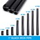 Home TZH 1x16 Black Painted Iron Pipe 10 Pack Threaded Black Metal Pipe Nipple for DIY ProjectFurnitureShelving Decoration 10 16