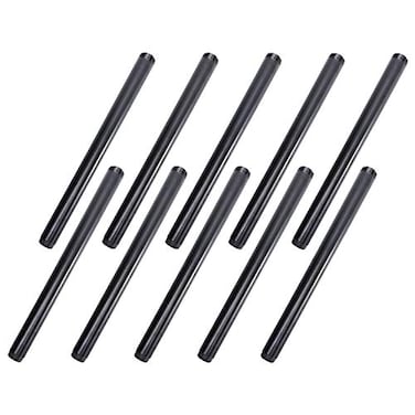 Home TZH 1x16 Black Painted Iron Pipe 10 Pack Threaded Black Metal Pipe Nipple for DIY ProjectFurnitureShelving Decoration 10 16