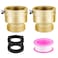 wantmatch 2 PCS Brass Vacuum Breaker Set 34 Inch GHT Solid Brass AntiSiphon Bib Valve for Vacuum Breaker Outside Faucet RV Hose Connection Backflow Preventer Connector with TapeExtra washers