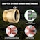 wantmatch 2 PCS Brass Vacuum Breaker Set 34 Inch GHT Solid Brass AntiSiphon Bib Valve for Vacuum Breaker Outside Faucet RV Hose Connection Backflow Preventer Connector with TapeExtra washers