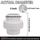 carvedexquisitely 2 PVC Union Coupling Pipe Fitting Socket x Socket PVC Adapter Schedule 40 EPDM ORing White 2 Pack