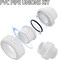 carvedexquisitely 2 PVC Union Coupling Pipe Fitting Socket x Socket PVC Adapter Schedule 40 EPDM ORing White 2 Pack