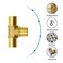 RUBY.Q 25 Pack 34 PEX Fittings Brass Tee Fittings for PEX Tubing Pipe