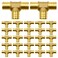 RUBY.Q 25 Pack 34 PEX Fittings Brass Tee Fittings for PEX Tubing Pipe