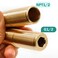 FULAIWANG 2pack Brass Pipe Adapter Plumbing G12 Male Thread to NPT12 Male Pipe Fitting Extender Seamless and Leakproof Total Length 3