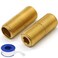 FULAIWANG 2pack Brass Pipe Adapter Plumbing G12 Male Thread to NPT12 Male Pipe Fitting Extender Seamless and Leakproof Total Length 3