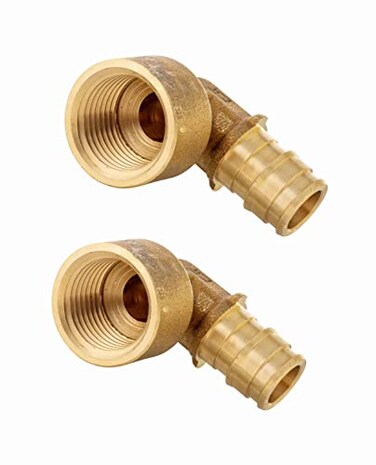 EFIELD 2Pack Pex A Full Flow Expansion Brass Fittings 34 X 34 Female Elbow Adapter ASTM F1960PEX1960102