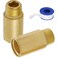 FULAIWANG 2pack Upgrade Brass Pipe Plumbing Extender Adapter with Rubber Oring 12 NPT Male x 12 NPT Female Pipe Fitting Seamless Leakproof Extender 181 Total Length 3
