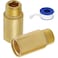 FULAIWANG 2pack Upgrade Brass Pipe Plumbing Extender Adapter with Rubber Oring 12 NPT Male x 12 NPT Female Pipe Fitting Seamless Leakproof Extender 181 Total Length 3