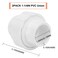 Lswteiz 2Pcs 114 PVC Union Coupling Pipe Fitting Socket x Socket 125Inch PVC Slip Union PVC Adapter Coupling Schedule 40 EPDM ORing White