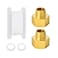 FRANKEVER 2PCS Brass Pipe Fitting 34 to 1 inch Adapter 34 NPT Male to 1 NPT Female Thread Reducer Adapter with Plumbers Tape DN20 to DN25