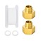 FRANKEVER 2PCS Brass Pipe Fitting 34 to 1 inch Adapter 34 NPT Male to 1 NPT Female Thread Reducer Adapter with Plumbers Tape DN20 to DN25