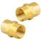 Besosay 2Piece 12 x 12 NPT Brass Coupler Coupling Female Pipe Adapter Connector Adapter Fittings