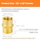 Besosay 2Piece 12 x 12 NPT Brass Coupler Coupling Female Pipe Adapter Connector Adapter Fittings