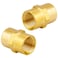 Besosay 2Piece 12 x 12 NPT Brass Coupler Coupling Female Pipe Adapter Connector Adapter Fittings