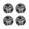 Home TZH 34 5Way Side Outlet Tee 4Pack 5Way Corner Gray Malleable Cast Iron Pipe Fitting for Industrial Pipe Furniture and DIY Decoration 4 34