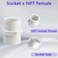 YTFSA 34 inch White PVC Pipe Fitting 10 Pack 34 inch NPT Female Thread PVC Pipe Fitting Adapter Connector Sch40 PVC Slip Coupling PVC Female Threaded Pipe Coupling Socket x NPT Female