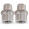 Drinsalys 34 Male x 12Male NPT Threaded Reducing Nipple Pipe Fitting Adapter Heavy Duty 304 Stainless Steel Hex Nipple Reducer Straight Connector Pipe Adapter 3412