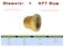 TL TOOLEGIN 34 NPT Male x 38 NPT Female Reducer Bushing Adapter Brass Hex Reducing Pipe Fitting Pack of 5 1200 PSI