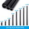 Home TZH 34 x 8 Black Painted Iron Pipe 10 Pack Threaded Black Paint Finish Metal Pipe Nipple for DIY ProjectFurnitureShelving Decoration10 8