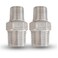 Drinsalys 38 Male x 14 Male NPT Threaded Reducing Nipple Pipe Fitting Adapter Heavy Duty 304 Stainless Steel Hex Nipple Reducer Straight Connector Pipe Adapter 3814