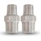 Drinsalys 38 Male x 14 Male NPT Threaded Reducing Nipple Pipe Fitting Adapter Heavy Duty 304 Stainless Steel Hex Nipple Reducer Straight Connector Pipe Adapter 3814