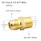 Rock Tech 3PCS 38 Flare to 38 NPT Male Brass Tube Fitting Flare HalfUnion Brass Couples Tube Pipe Fitting Connector