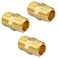 Besosay 3Piece 38 x 38 NPT Male Brass Nipple 38 Brass NPT Pipe Fittings Coupler Coupling Nipple Adapter