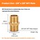 Besosay 3Piece 38 x 38 NPT Male Brass Nipple 38 Brass NPT Pipe Fittings Coupler Coupling Nipple Adapter