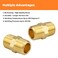 Besosay 3Piece 38 x 38 NPT Male Brass Nipple 38 Brass NPT Pipe Fittings Coupler Coupling Nipple Adapter