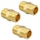 Besosay 3Piece 38 x 38 NPT Male Brass Nipple 38 Brass NPT Pipe Fittings Coupler Coupling Nipple Adapter
