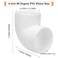 Lswteiz 4 Inch 90 Degree Elbow 2 Way Right Angle PVC Pipe Fitting Furniture Build Grade SCH40 Socket x Socket 4 PVC Fitting Connectors for DIY Shelf Garden Support Structure