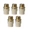 XFITTING 5 Pack CPVC Brass Plumbing 34 Adapter Standard Female CPVC to Brass NPT National Pipe Tapered