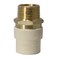 XFITTING 5 Pack CPVC Brass Plumbing 34 Adapter Standard Female CPVC to Brass NPT National Pipe Tapered