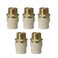 XFITTING 5 Pack CPVC Brass Plumbing 34 Adapter Standard Female CPVC to Brass NPT National Pipe Tapered