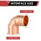 EFIELD 5 Pack 1 C X C Short Radius Copper 90 Degree Elbow LF Copper Plumbing Fittings with Sweat Solder ConnectionCOPPER049