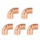 EFIELD 5 Pack 1 C X C Short Radius Copper 90 Degree Elbow LF Copper Plumbing Fittings with Sweat Solder ConnectionCOPPER049