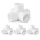 Zernmiarder 5 Way PVC Pipe Fittings 34 Inch White PVC Elbow Corner Side Outlet Tee Fitting SCH40 Furniture Grade Pipe Connectors Fits 34 Polyvinyl Chloride Pipes 12 Pieces