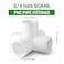 Zernmiarder 5 Way PVC Pipe Fittings 34 Inch White PVC Elbow Corner Side Outlet Tee Fitting SCH40 Furniture Grade Pipe Connectors Fits 34 Polyvinyl Chloride Pipes 12 Pieces