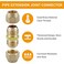 Timsec 58Inch AC Pipe Joint Connectors Free Welding Brass Pipe Coupler Adapters for Air Conditioning Copper Pipe Connection including 2Pcs Flare Nuts Works for Butt Copper Tube Diameter 58 or 1588mm