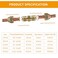 Timsec 58Inch AC Pipe Joint Connectors Free Welding Brass Pipe Coupler Adapters for Air Conditioning Copper Pipe Connection including 2Pcs Flare Nuts Works for Butt Copper Tube Diameter 58 or 1588mm