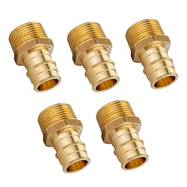 EFIELD 5Pack Pex A Full Flow Expansion Brass Fitting 1x 1 Male NPT Adapter ASTM F1960PEX19600195PCS
