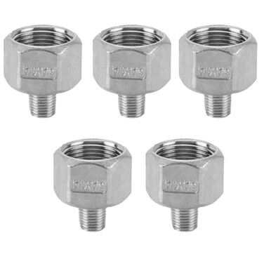 UCCKEYI 5PCS SS 304 14 Male to 34 Female NPT Threaded Reducing Bush Adapter Pipe US