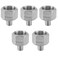 UCCKEYI 5PCS SS 304 14 Male to 34 Female NPT Threaded Reducing Bush Adapter Pipe US